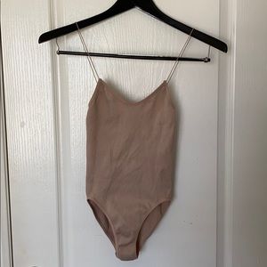 UO Nude Ribbed Bodysuit